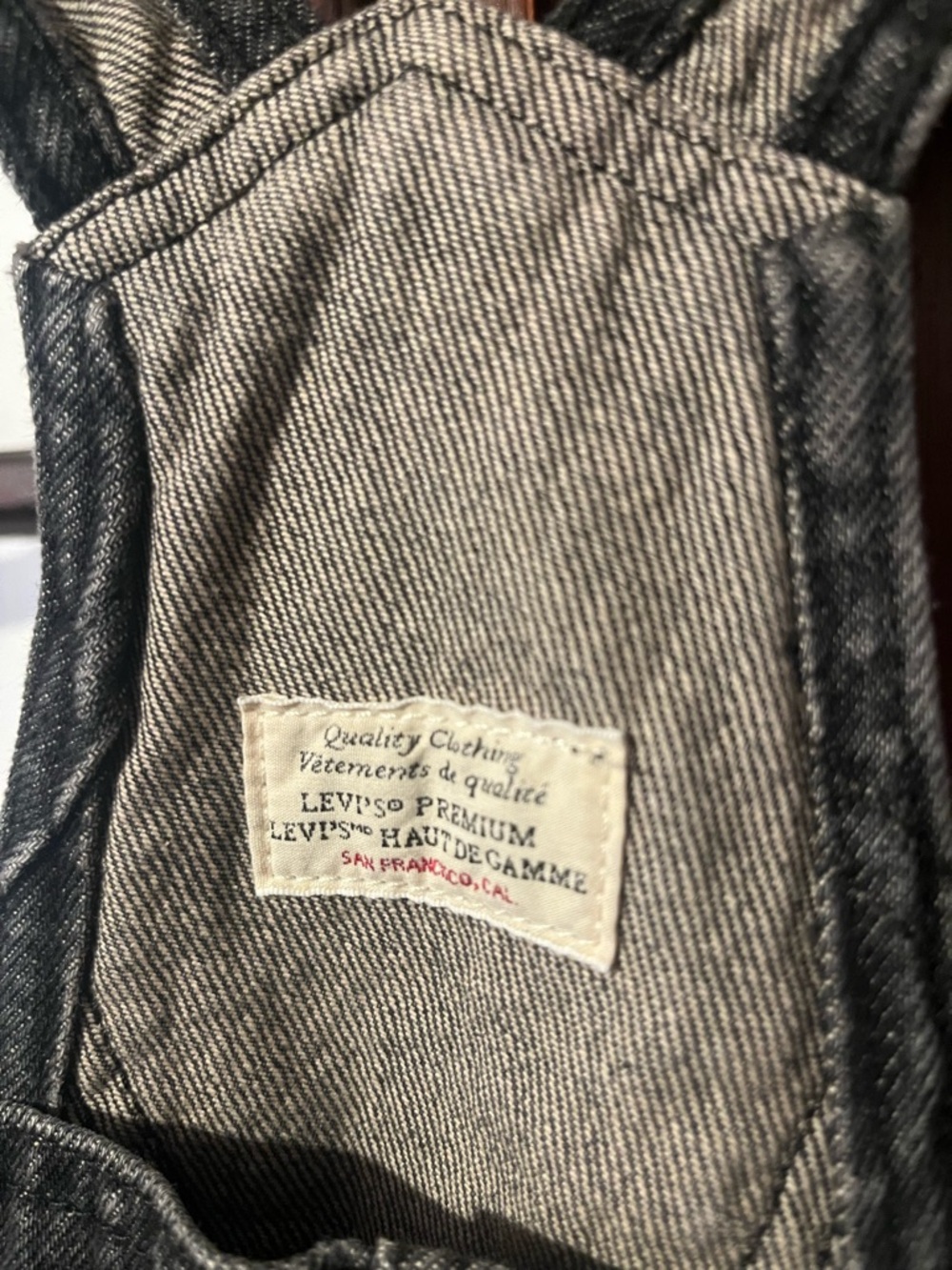 Levi’s Black Vintage Denim Overalls (shorts) - 100% cotton - size 28 - Picture 7 of 7